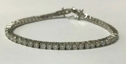 Sterling Silver Semi Mount Bracelet Setting Round RD 3x3mm - Syzjewelry