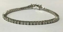 Sterling Silver Semi Mount Bracelet Setting Round RD 3x3mm - Syzjewelry