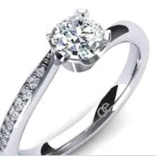 Sterling Silver Semi Mount Ring Setting Round RD 5x5mm - Syzjewelry