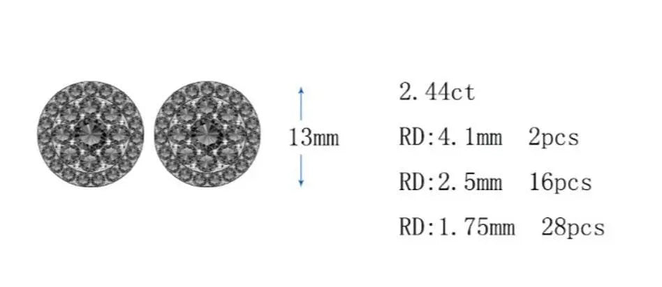 Sterling Silver Semi Mount Earrings Setting Round RD 4.1mm - Syzjewelry