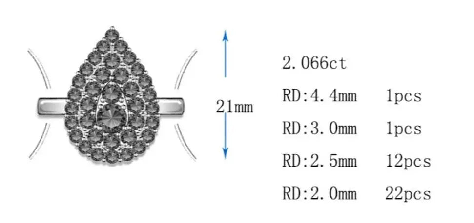 Sterling Silver Semi Mount Ring Setting Round RD 4.4mm - Syzjewelry