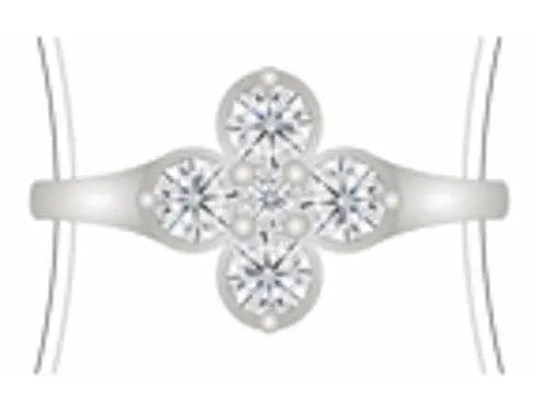 Sterling Silver Semi Mount Ring Setting Round RD 4x4mm - Syzjewelry