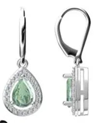 Sterling Silver Semi Mount Earrings Setting Pear PE 7X5mm - Syzjewelry