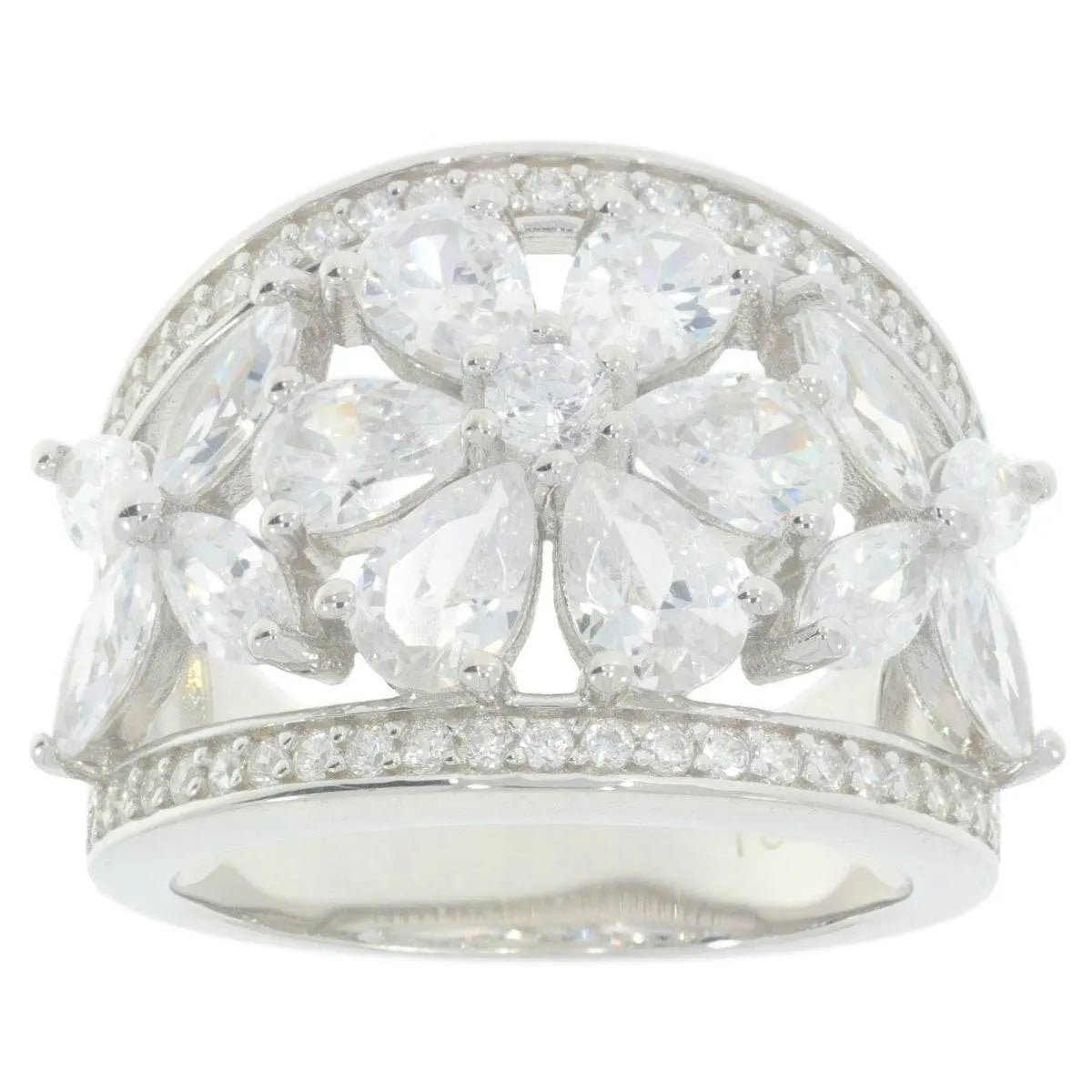 Sterling Silver Semi Mount Ring Setting Pear PE 6X4mm - Syzjewelry