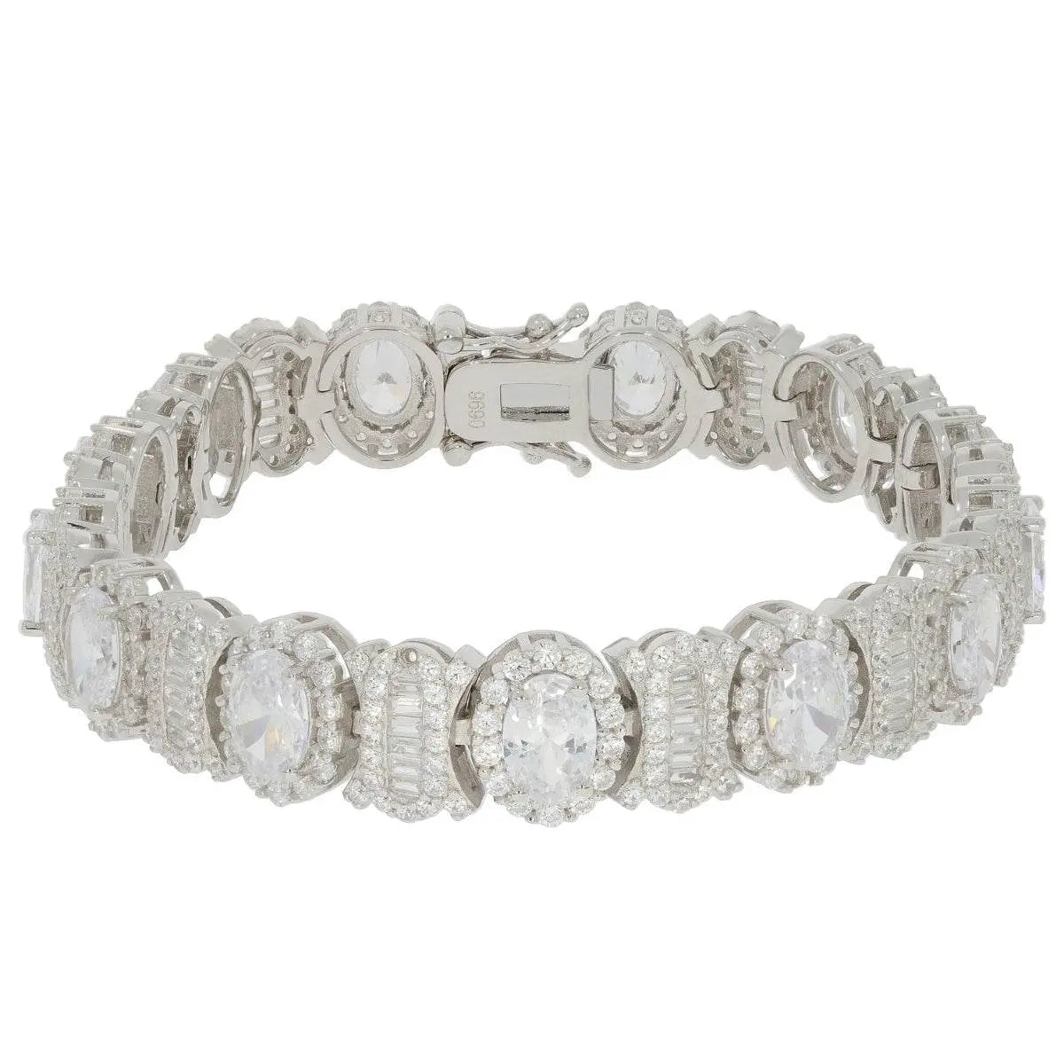 Sterling Silver Semi Mount Bracelet Setting Oval OV 7X5mm - Syzjewelry