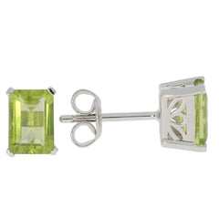 Sterling Silver Semi Mount Earrings Setting Emerald OCT 7X5mm - Syzjewelry