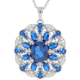 Sterling Silver Semi Mount Pendant Setting Cushion CU 10X8mm - Syzjewelry