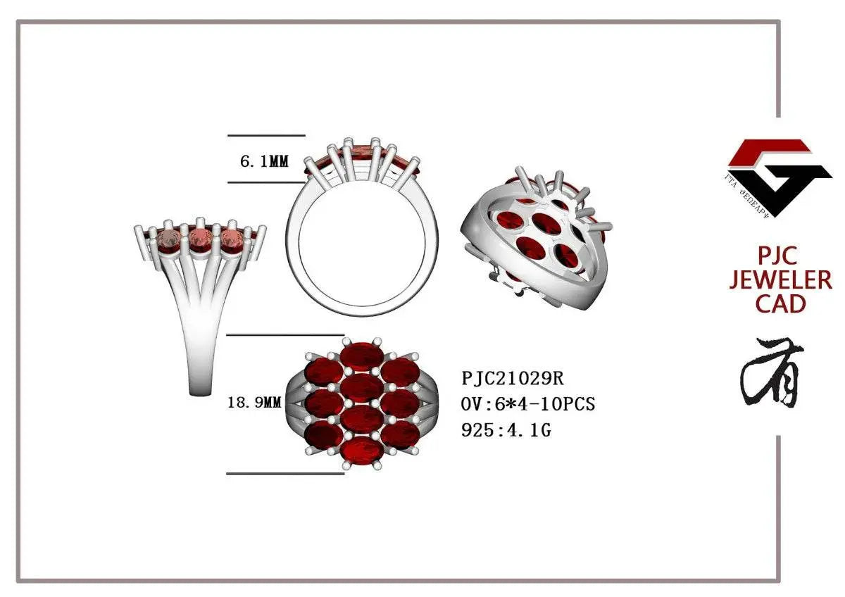 Sterling Silver Semi Mount Ring Setting Oval OV 6X4mm - Syzjewelry