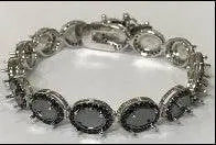 Sterling Silver Semi Mount Bracelet Setting Oval OV 8X6mm - Syzjewelry