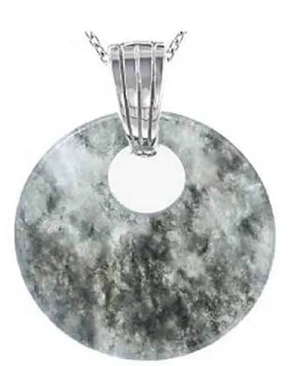 Sterling Silver Semi Mount Pendant Setting Round RD 35x5mm - Syzjewelry