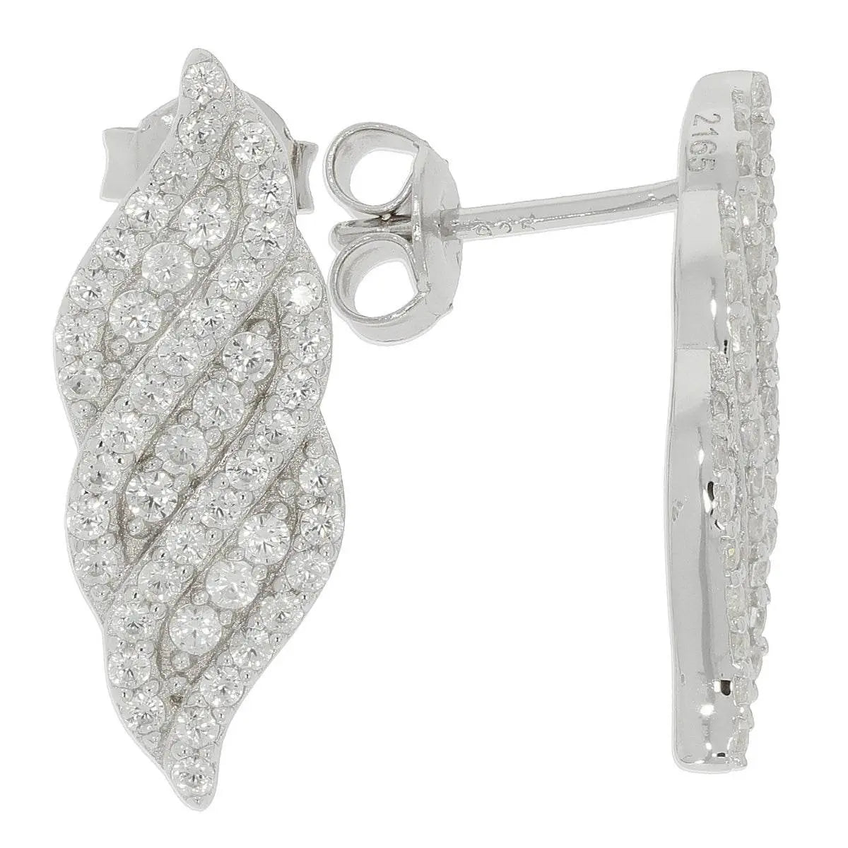 Sterling Silver Semi Mount Earrings Setting Round RD 1.5mm - Syzjewelry