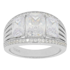 Sterling Silver Semi Mount Ring Setting Emerald OCT 9X7mm - Syzjewelry