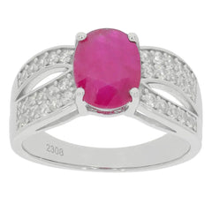 Sterling Silver Semi Mount Ring Setting Oval OV 9x7mm White Topaz - Syzjewelry