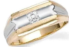 Men's Sterling Silver Semi Mount Ring Setting Princess SQ 4.5X4.5mm - Syzjewelry