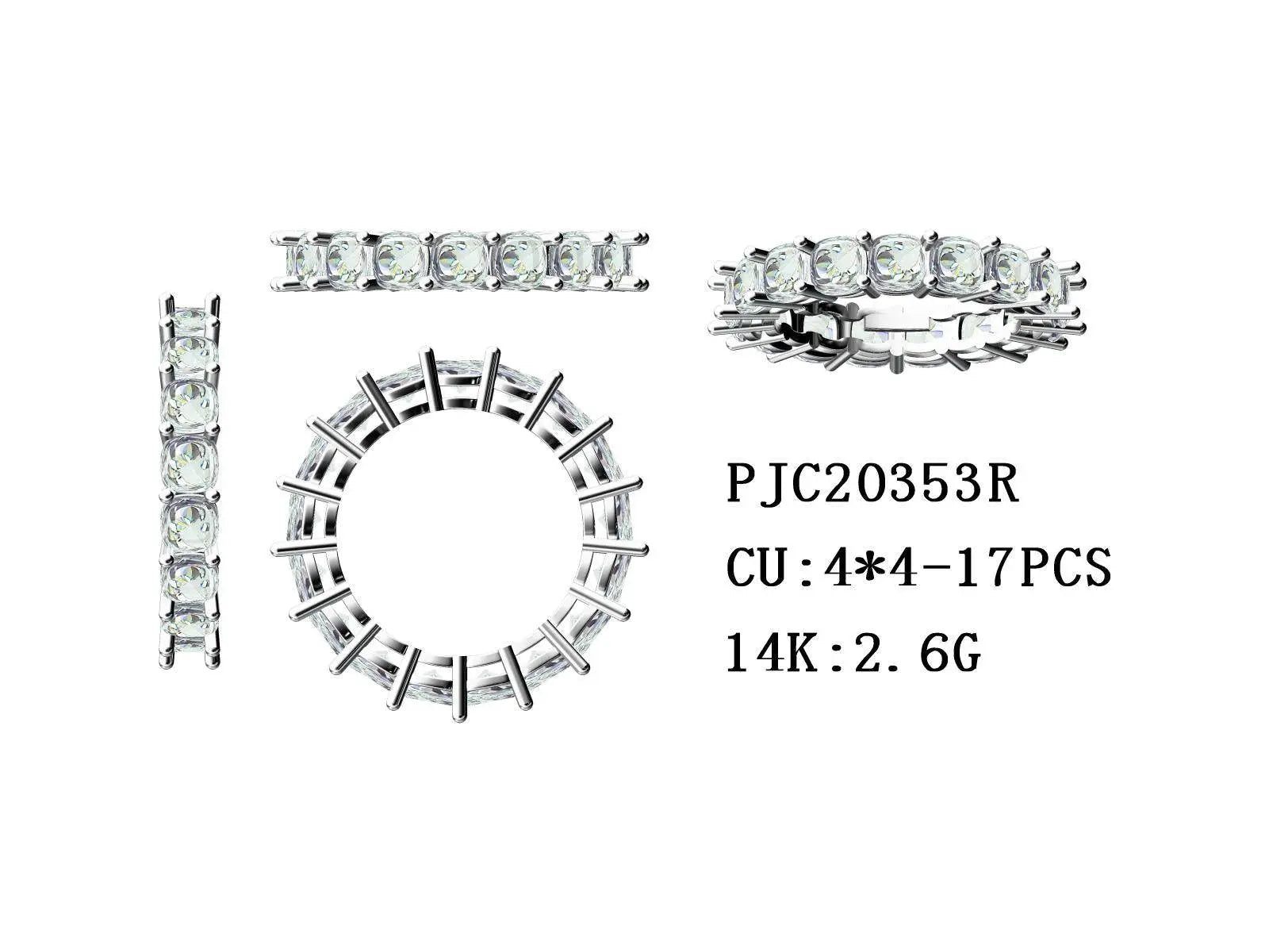 Sterling Silver Semi Mount Ring Setting Cushion CU 4X4mm - Syzjewelry