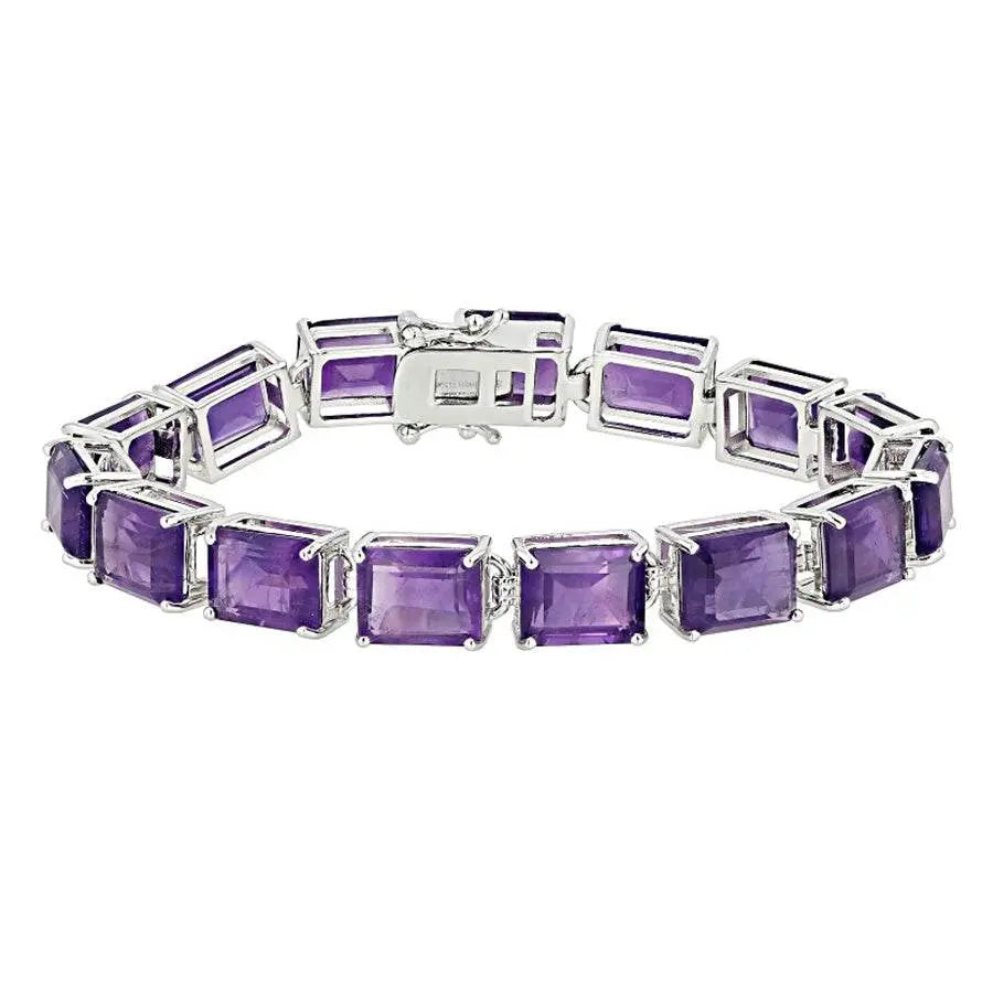 Sterling Silver Semi Mount Bracelet Setting Emerald OCT 10X8mm - Syzjewelry