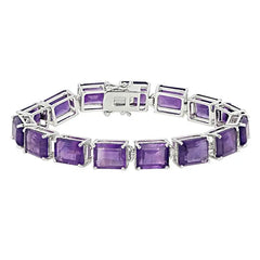 Sterling Silver Semi Mount Bracelet Setting Emerald OCT 10X8mm - Syzjewelry