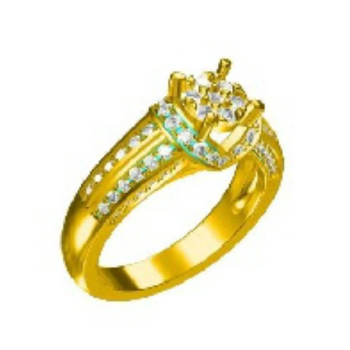 Sterling Silver Semi Mount Ring Setting Round RD 2x2mm - Syzjewelry