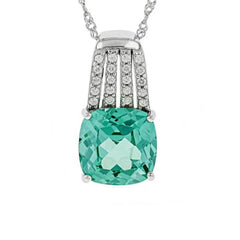 Sterling Silver Semi Mount Pendant Setting Cushion CU 12X12mm - Syzjewelry