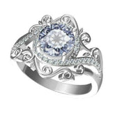 Sterling Silver Semi Mount Ring Setting Round RD 8x8mm - Syzjewelry