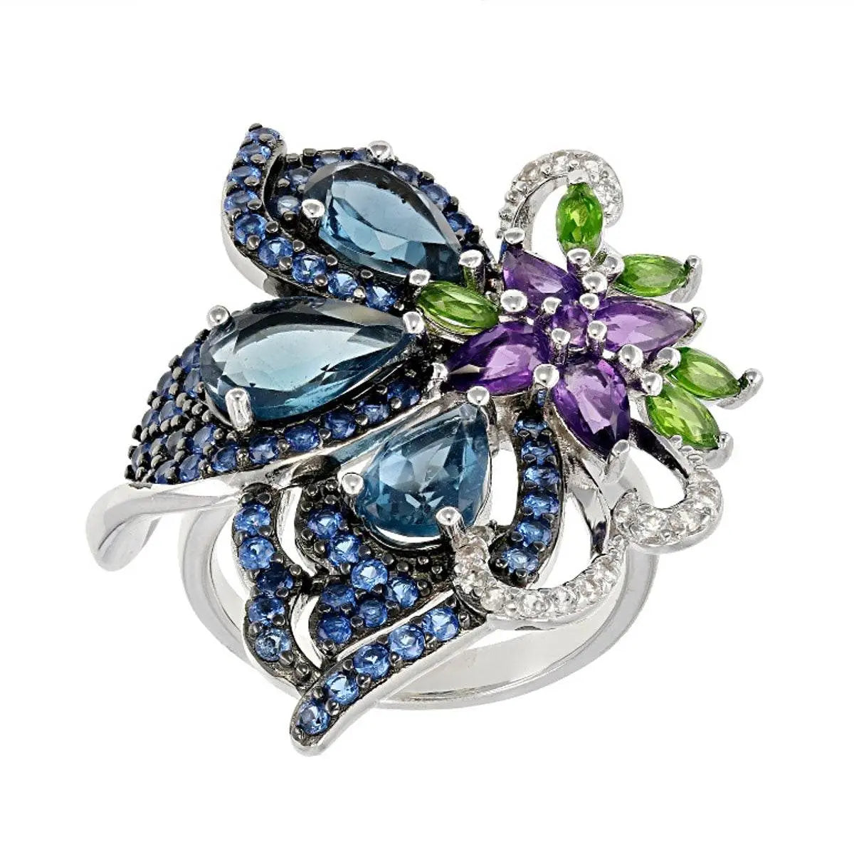 Sterling Silver Semi Mount Ring Setting Pear PE 9X6mm - Syzjewelry