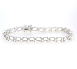 Sterling-Silver-Tennis-Bracelet-Settings Syzjewelry