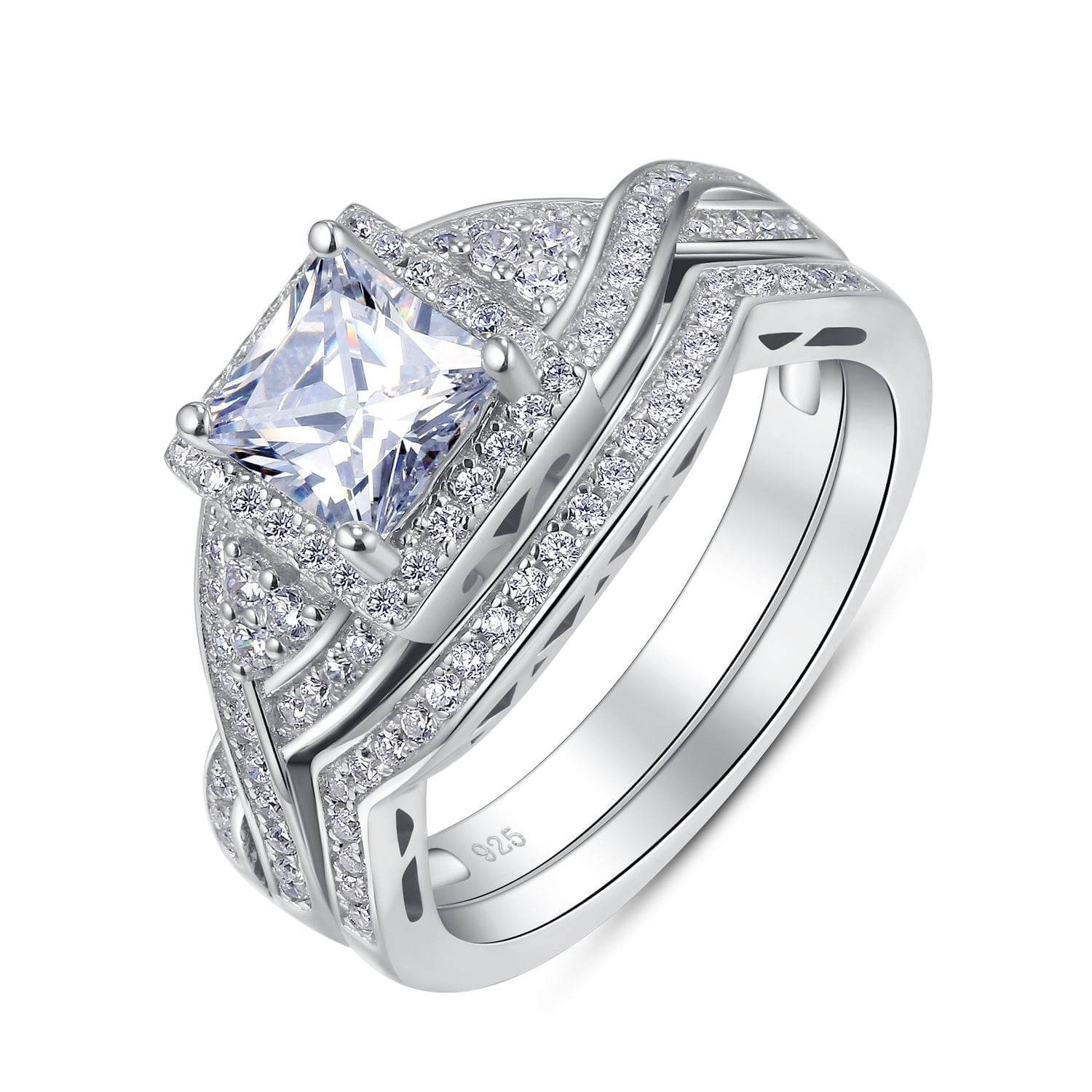 Syzjewelry 2 Piece Ring Sets | Engagement, Wedding & Bridal Ring Sets