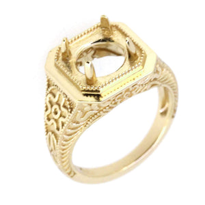 14k gold ring settings without stones - Syzjewelry