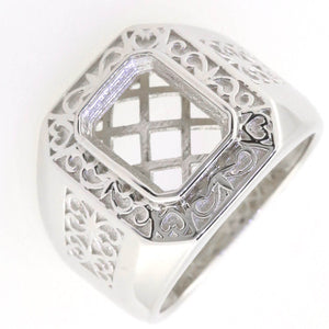 Fleur de lis ring Settings- Syzjewelry