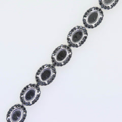 Sterling Silver Semi Mount Tennis Bracelet Setting OV 7X5mm Topaz or Spinel - Syzjewelry