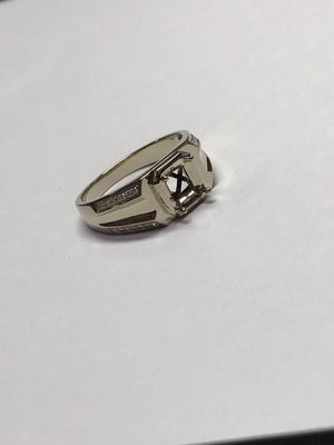 Custom Men's 14K Gold Semi Mount Ring Setting OCT 6.5x5.9x4.3mm CVD Accent Size 11.25 Syzjewelry
