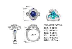 Sterling Silver Semi Mount Ring Setting Round RD 9x9mm 3x3mm 2x2mm 1x1mm