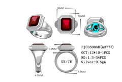 Anillo de plata de ley con montaje semi ajustable, óvalo OV 10x8mm