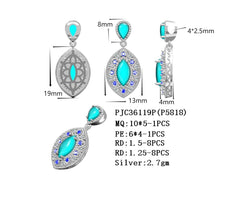 Sterlingsølv semi-monteringsvedhængsindstilling Marquise MQ 10x5mm Pære PE6x4mm