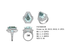 Sterling Silver Semi Mount Ring Setting 16.5x13.5x10.3mm Syzjewelry