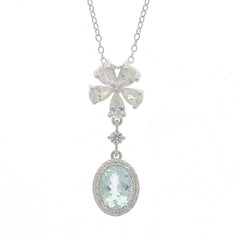 Monture semi-montée en argent sterling Pendentif Ovale OV 8x6mm Poire PE 5x3mm