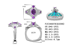 Sterling Silver Semi Mount Ring Setting Oval OV 8x6mm PEAR PE 4x3mm Marquise 4x2mm