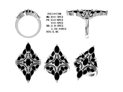 Jewelry Wax Semi Mount Pendant Setting Round RD Cluster 群镶mm