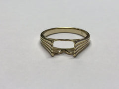 10K Gold Men's Ring Settings Ring Mounting Cushion CU CU9.8x7.4x5.2mm Size 12.25 Syzjewelry