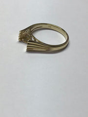 10K Gold Men's Ring Settings Ring Mounting Cushion CU CU9.8x7.4x5.2mm Size 12.25 Syzjewelry