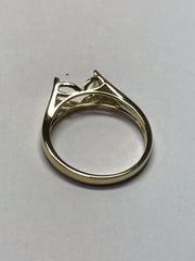 10K Gold Men's Ring Settings Ring Mounting Cushion CU CU9.8x7.4x5.2mm Size 12.25 Syzjewelry