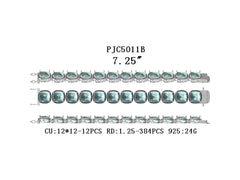 Sterling Silver Semi Mount Bracelet Setting Cushion CU 12X12mm DHJ