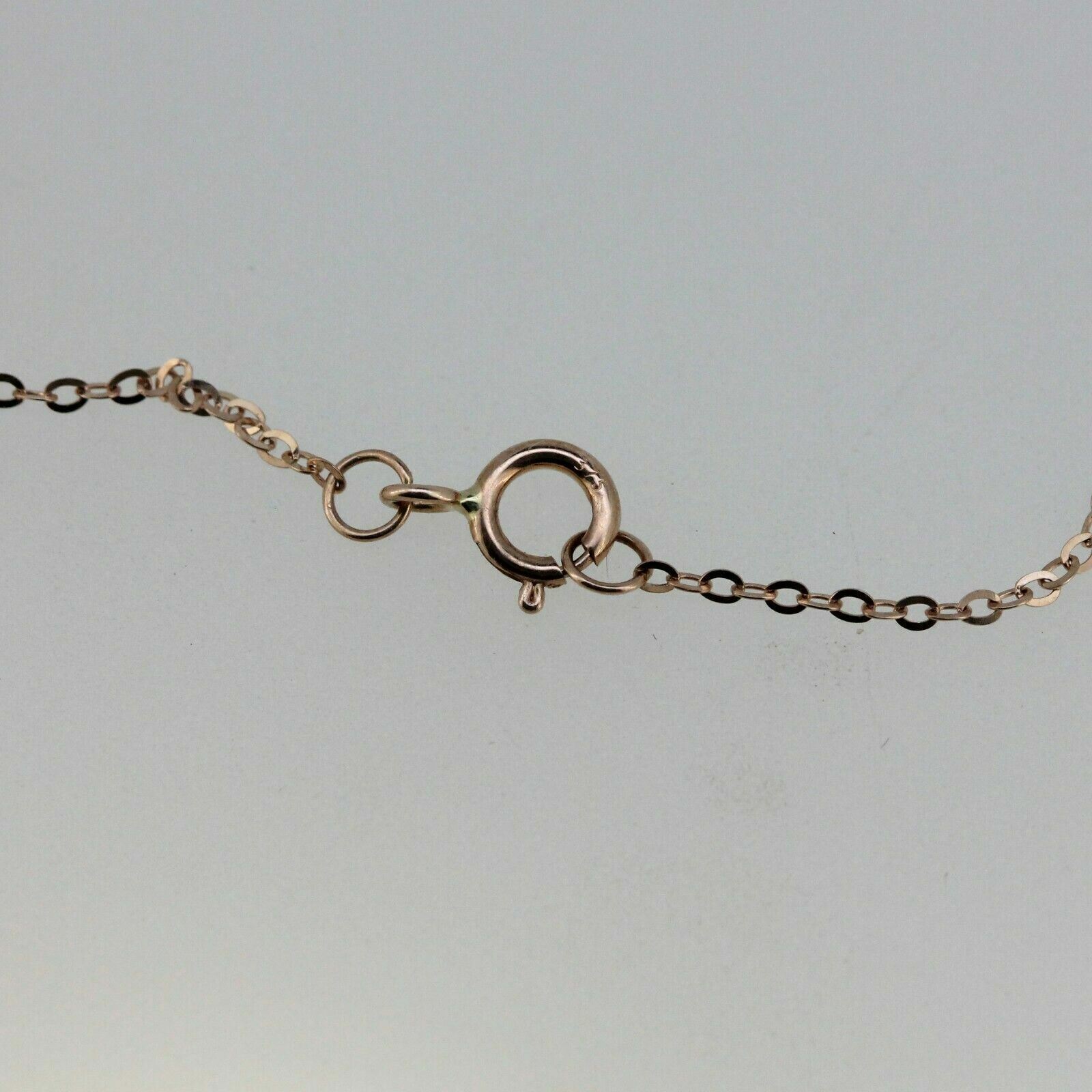 9K Rose Gold Enlongated Cable Chain18 Inch Spring Clasp