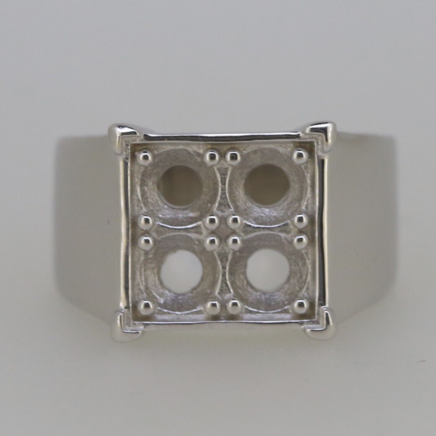 Men's Sterling Silver Semi Mount Ring Setting Round RD 5x5mm