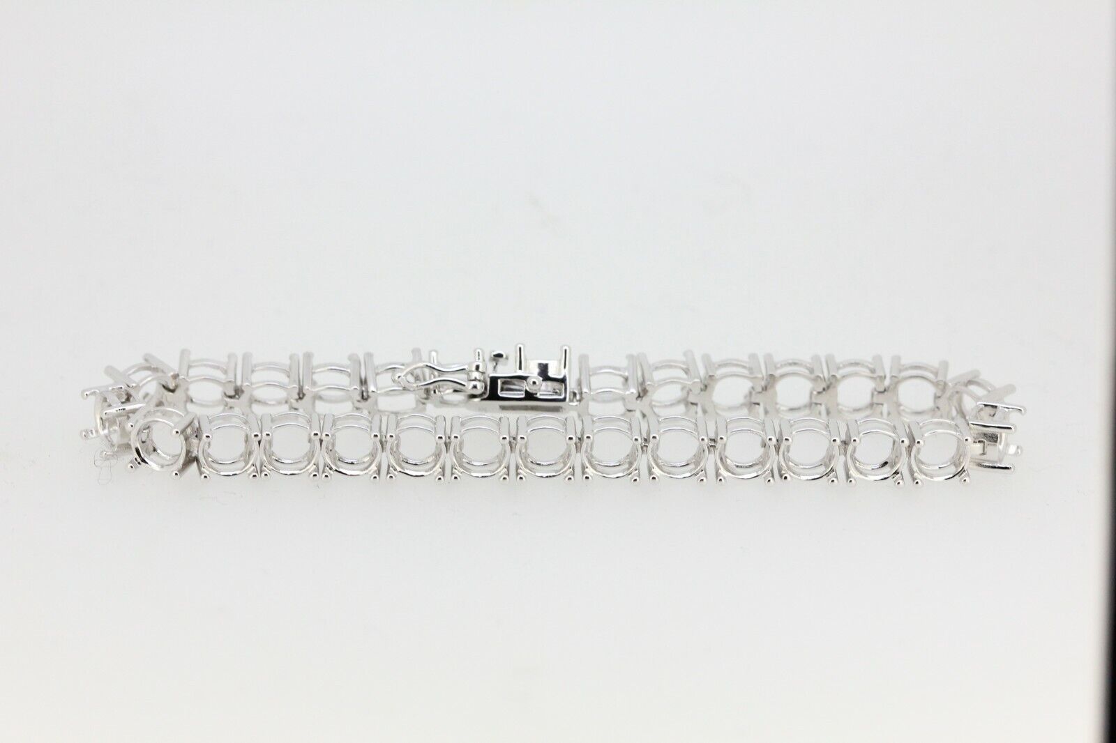 Sterling Silver Tennis Bracelet Semi Mount Setting Round RD 6x6mm 8 inch