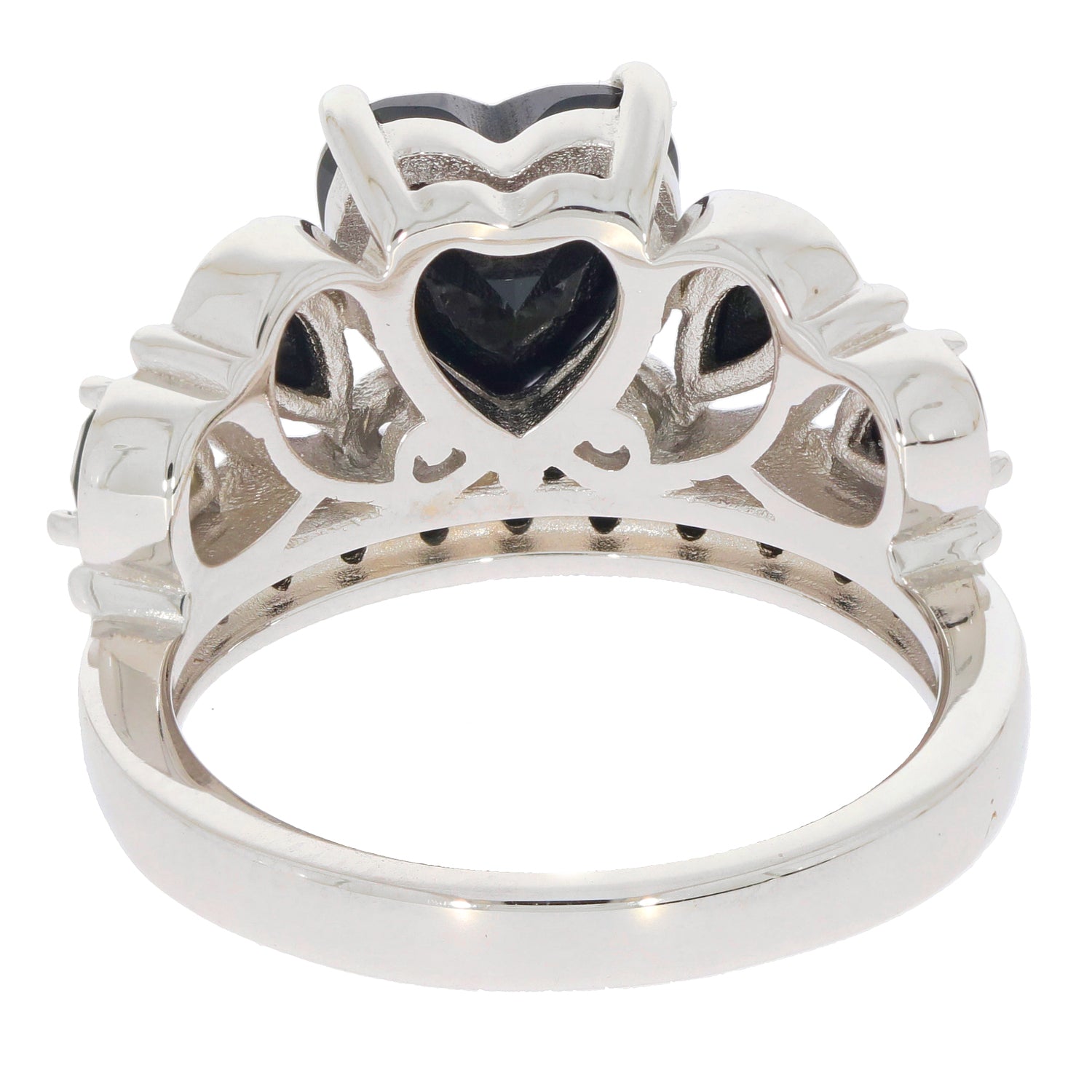 Sterling Silver Semi Mount Ring Setting Heart HT 8X8mm