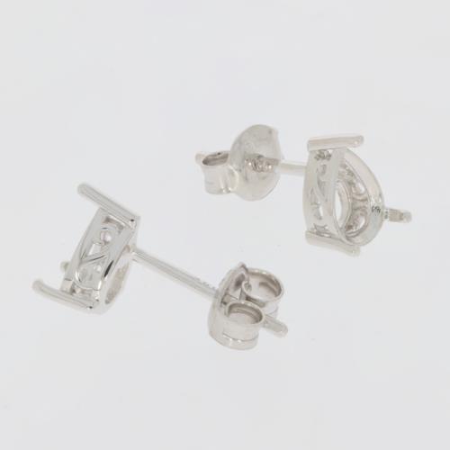 Sterling Silver Semi Mount Earrings Setting Pear PE 7X5mm