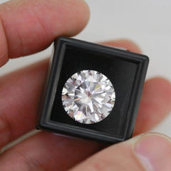 15 Carat Loose Moissanite White D Color RD 16mm VVS Certificate Round 16x16mm - Syzjewelry
