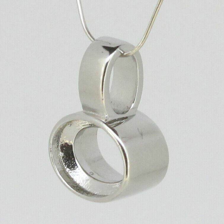 Sterling Silver Semi Mount Pendant Setting Oval OV14x12 mm Bezel Set - Syzjewelry