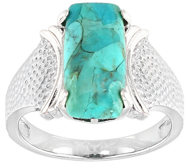 Sterling Silver Semi Mount Ring Setting CU 14X10mm Cabochon Opal Turquoise